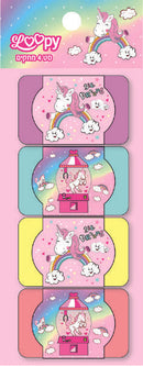 LOOPY סט 4 מחקים חד קרן