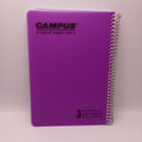 מחברת ספירלה שורה 3 נושאים A5 קמפוס