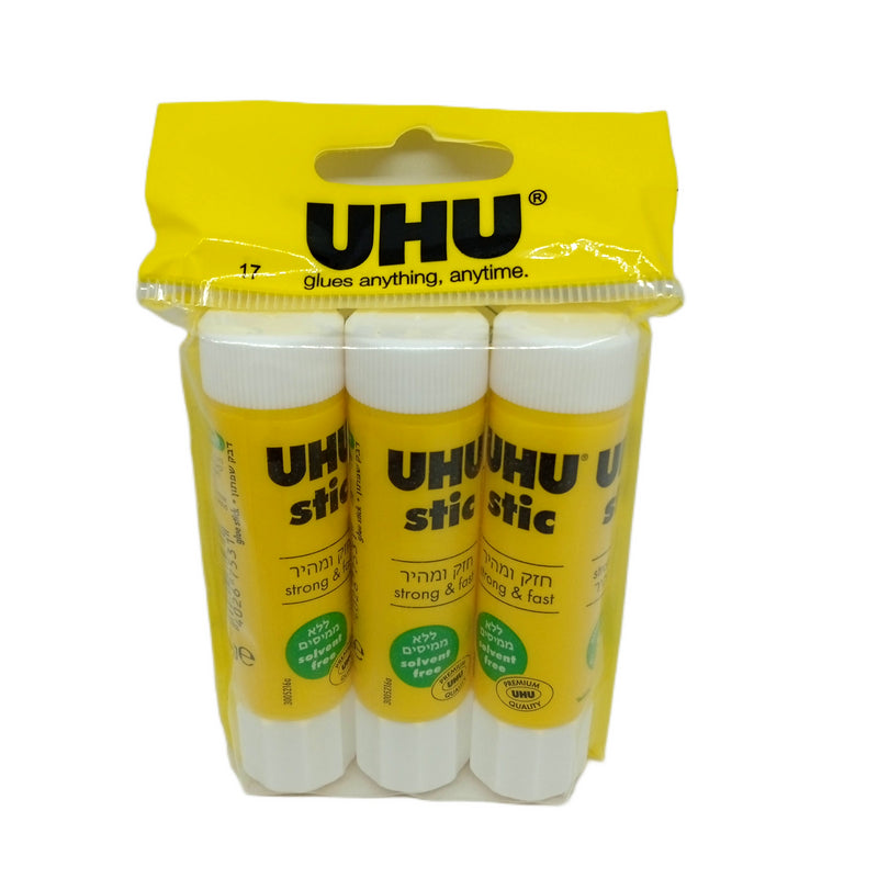 דבק סטיק -uhu - 3 יחידות