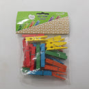 אטבי עץ סופרקיט - צבעוני 45 מ"מ 24 יח