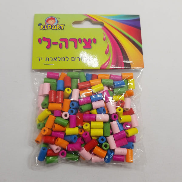 יצירה-לי - אביזרים למלאכת יד KID ART - חרוזי עץ 25 גרם מספרים (G57)