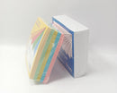 קוביית נייר ממו לבן וצבעוני מטרו - נייר צבעוני