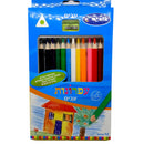 עפרונות צבעוניים-אומגה - 12 יחידות(עבים)+מחדד