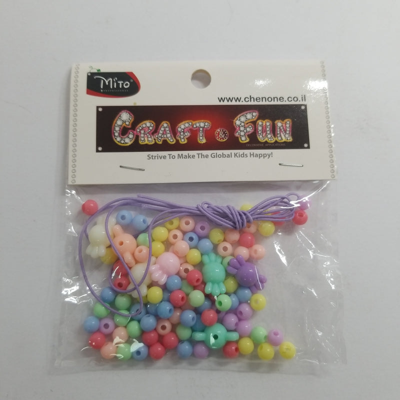 Craft & Fun אביזרים ליצירה - חרוזים + שרשרת (777420)