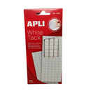 מדבקות מיני לבנות, ריבועים APLI