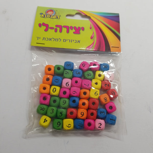 יצירה-לי - אביזרים למלאכת יד KID ART - חרוזי עץ 25 גרם צינור 1.7 ס"מ (G14)