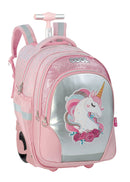 תיק טרולי-חד קרן ורוד רקע כסף